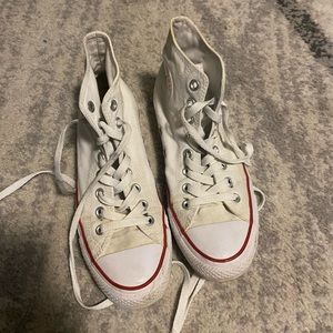 White High top Converse Sneakers
